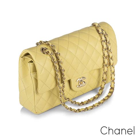 chanel yellow handbag